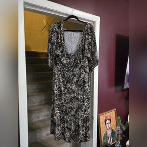 Black and White Print Dress